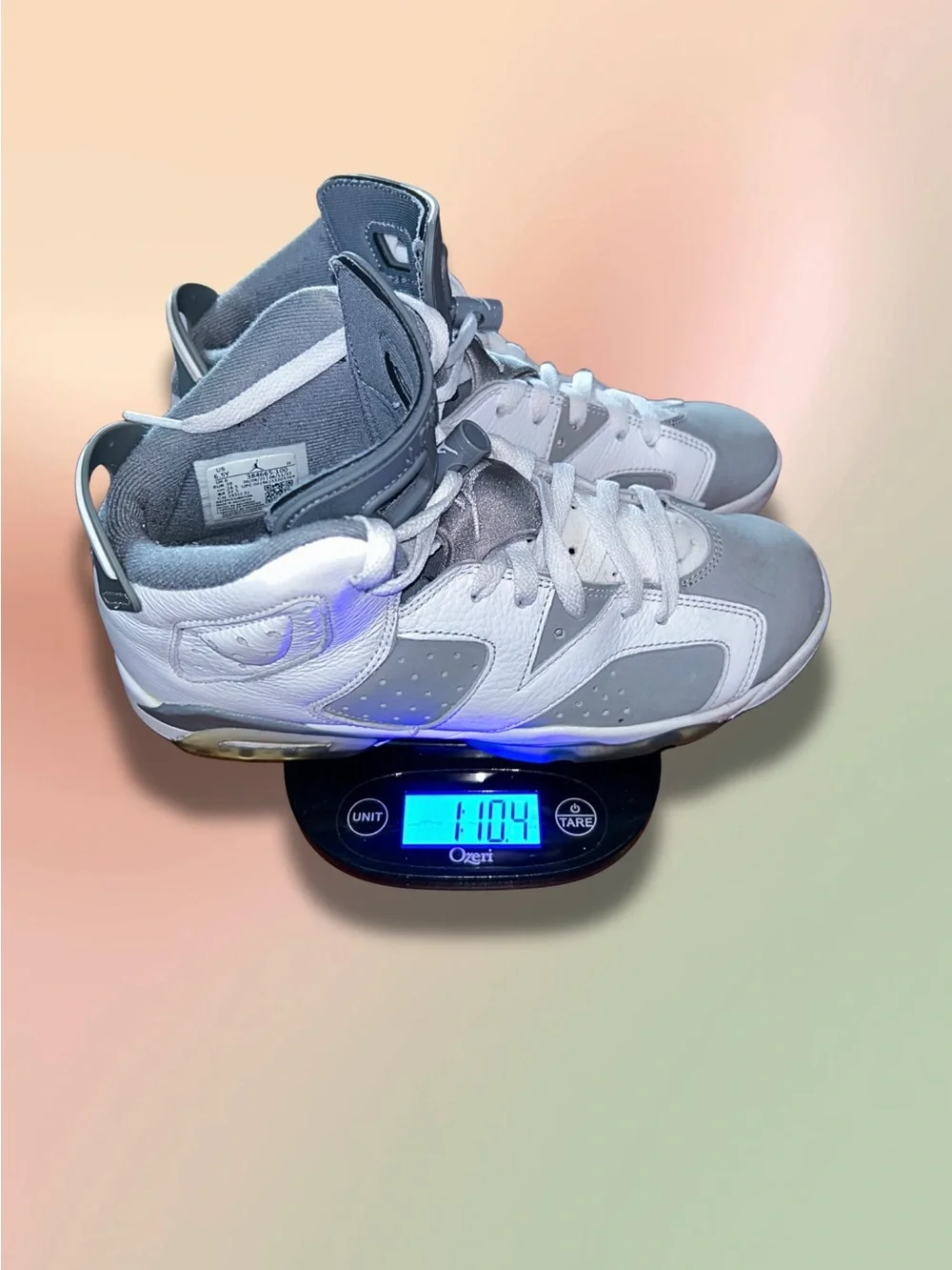 Air Jordan 6 Retro Cool Grey White 2022 384665-100 Youth 6.5Y Shoes